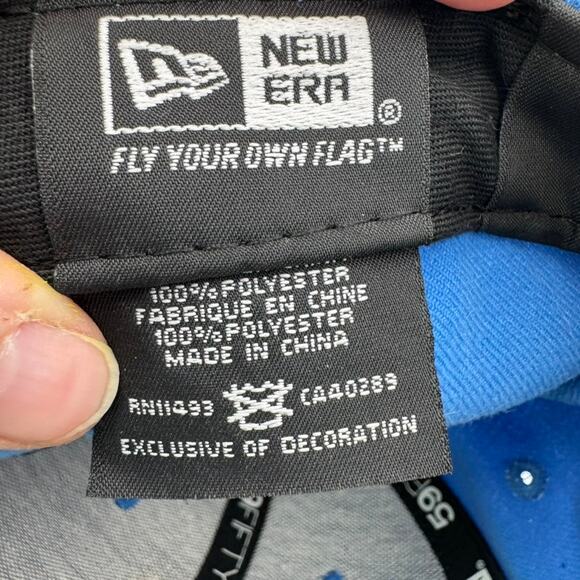 New Era 59FIFTY Bakersfield Blaze Fitted Hat Blue Gold 7 1/8 MiLB Baseball Cap - Picture 13 of 14